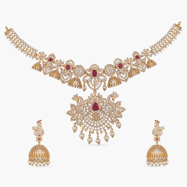 Hrida Nakshatra CZ Long Necklace Set