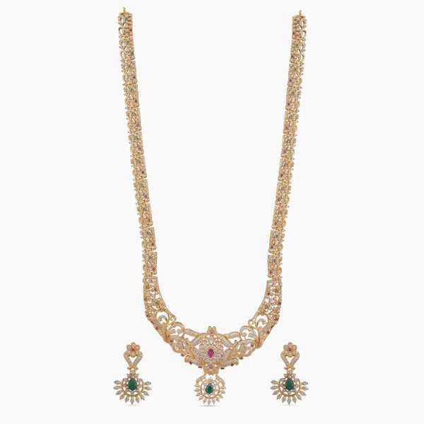 Deval Nakshatra CZ Long Necklace Set