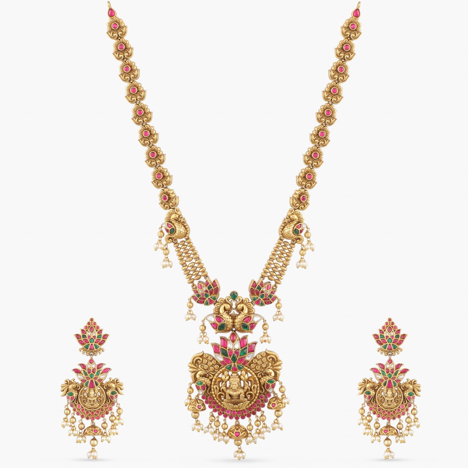 Buy Aishi Long Necklace Set, Indian Long Necklace Sets Online - Tarinika