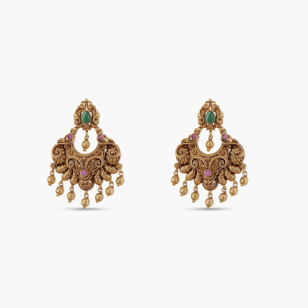 Vedhika Antique Chandbali Earrings