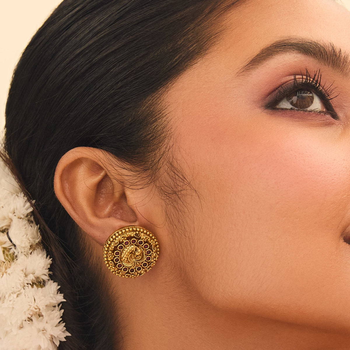 Neelakshi Antique Stud Earrings