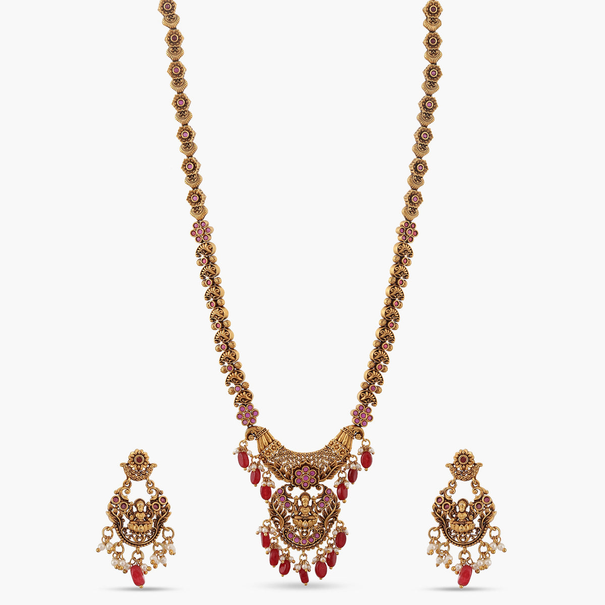 Padmashri Antique Long Necklace Set