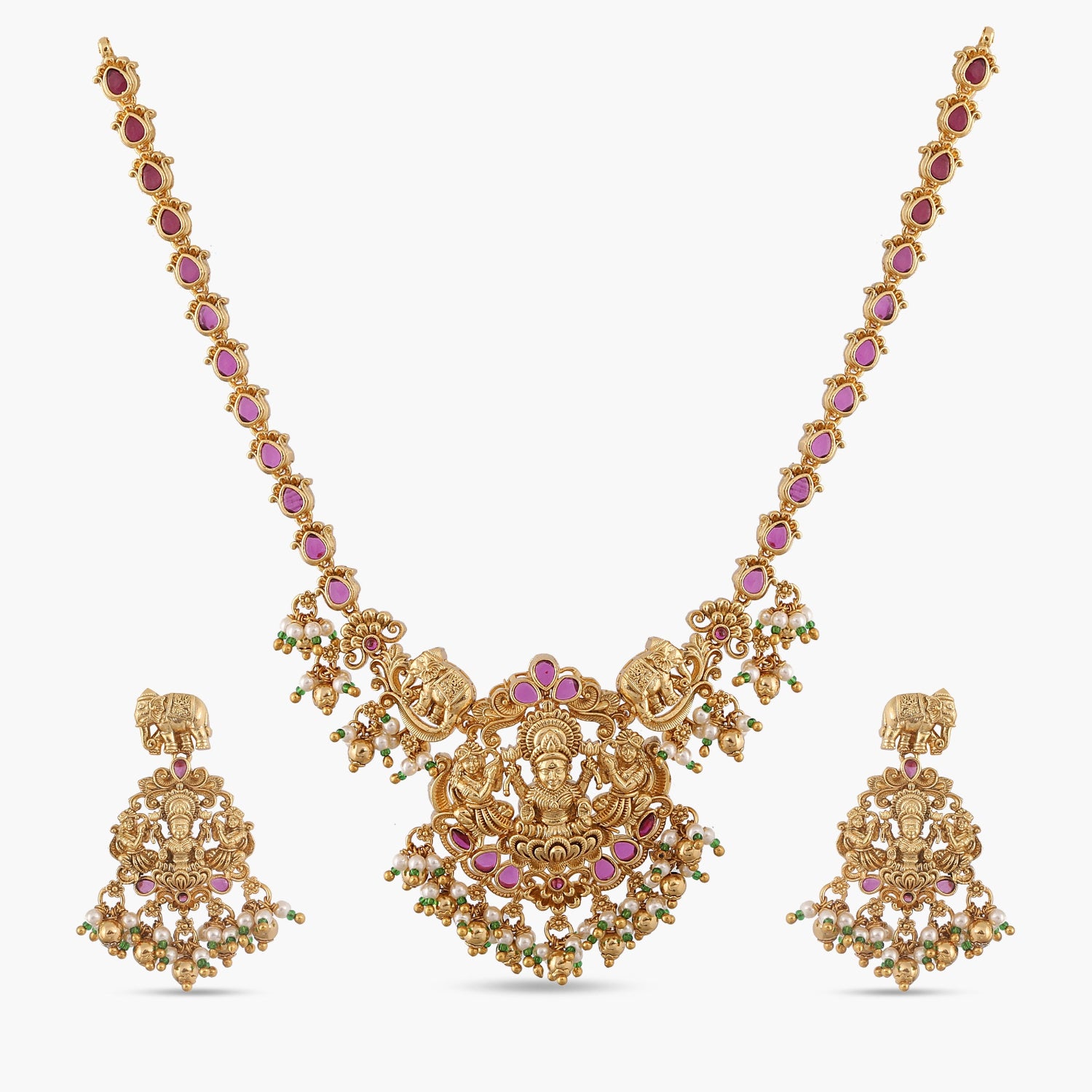 Shreya Temple Necklace Set