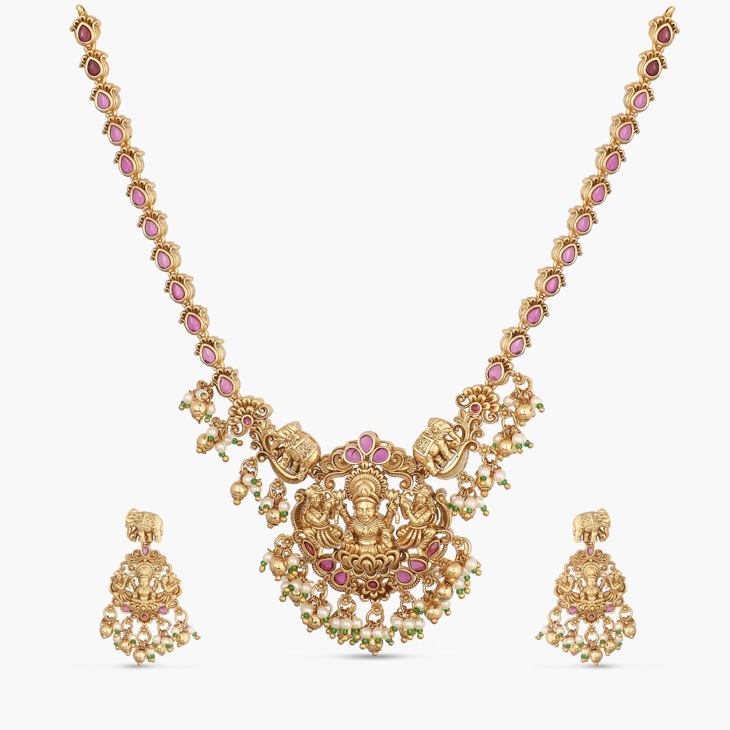 Shreya Temple Necklace Set