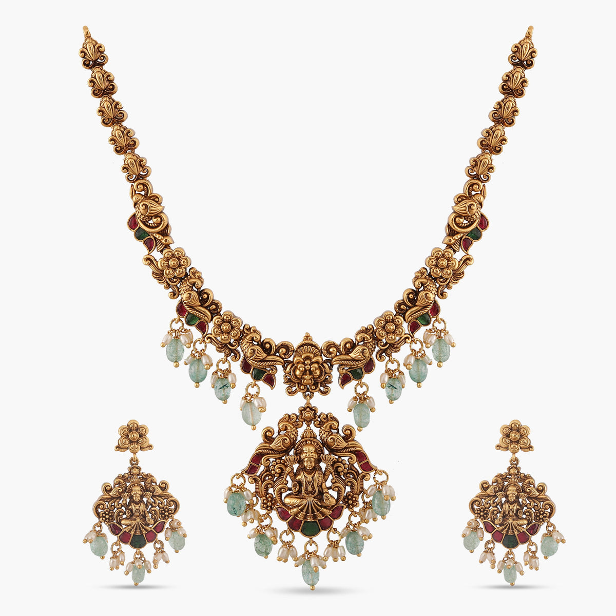 Harini Antique Temple Necklace Set