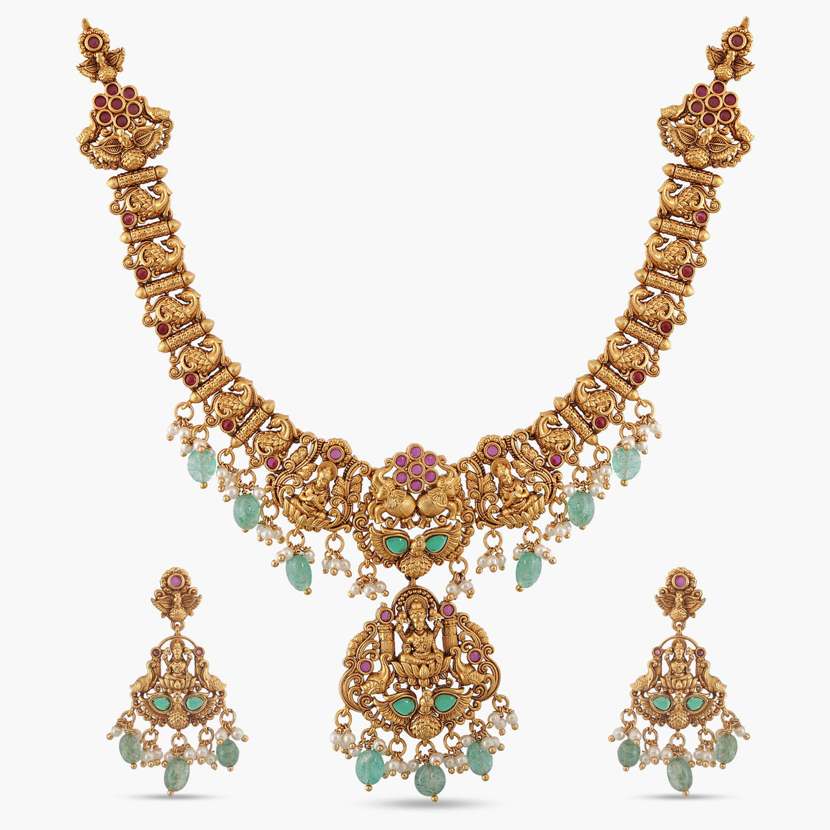 Meenakshi Antique Necklace Set