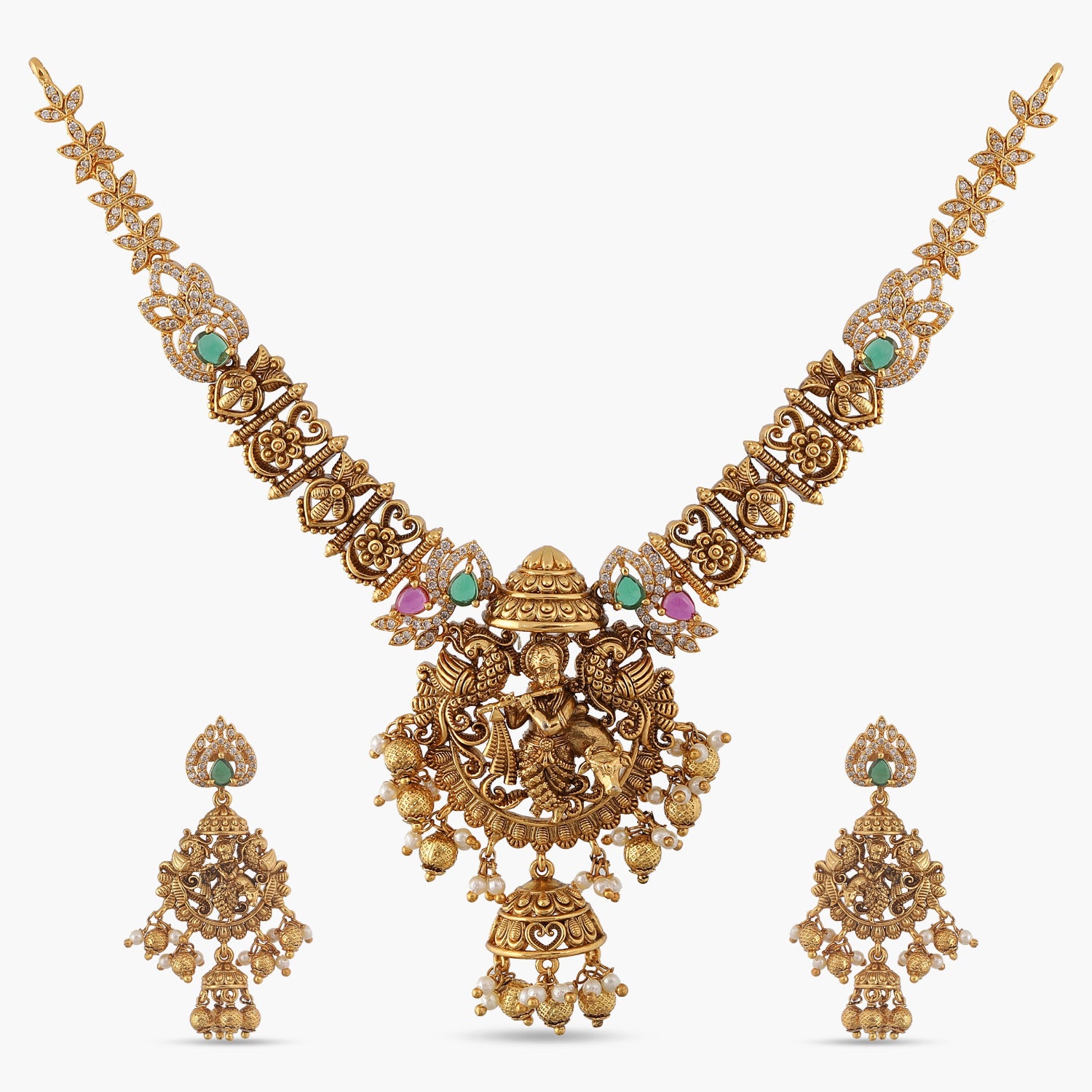 Muralika Antique Krishna Necklace Set