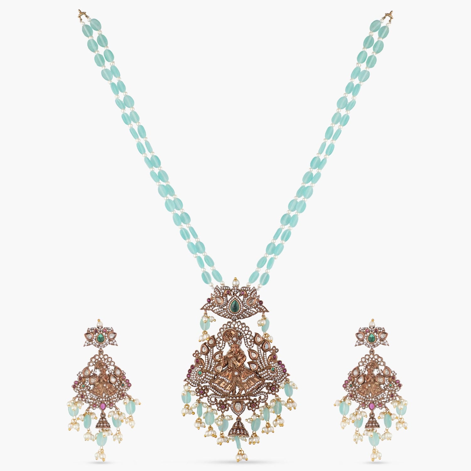Buy Alma Nakshatra CZ Necklace Set