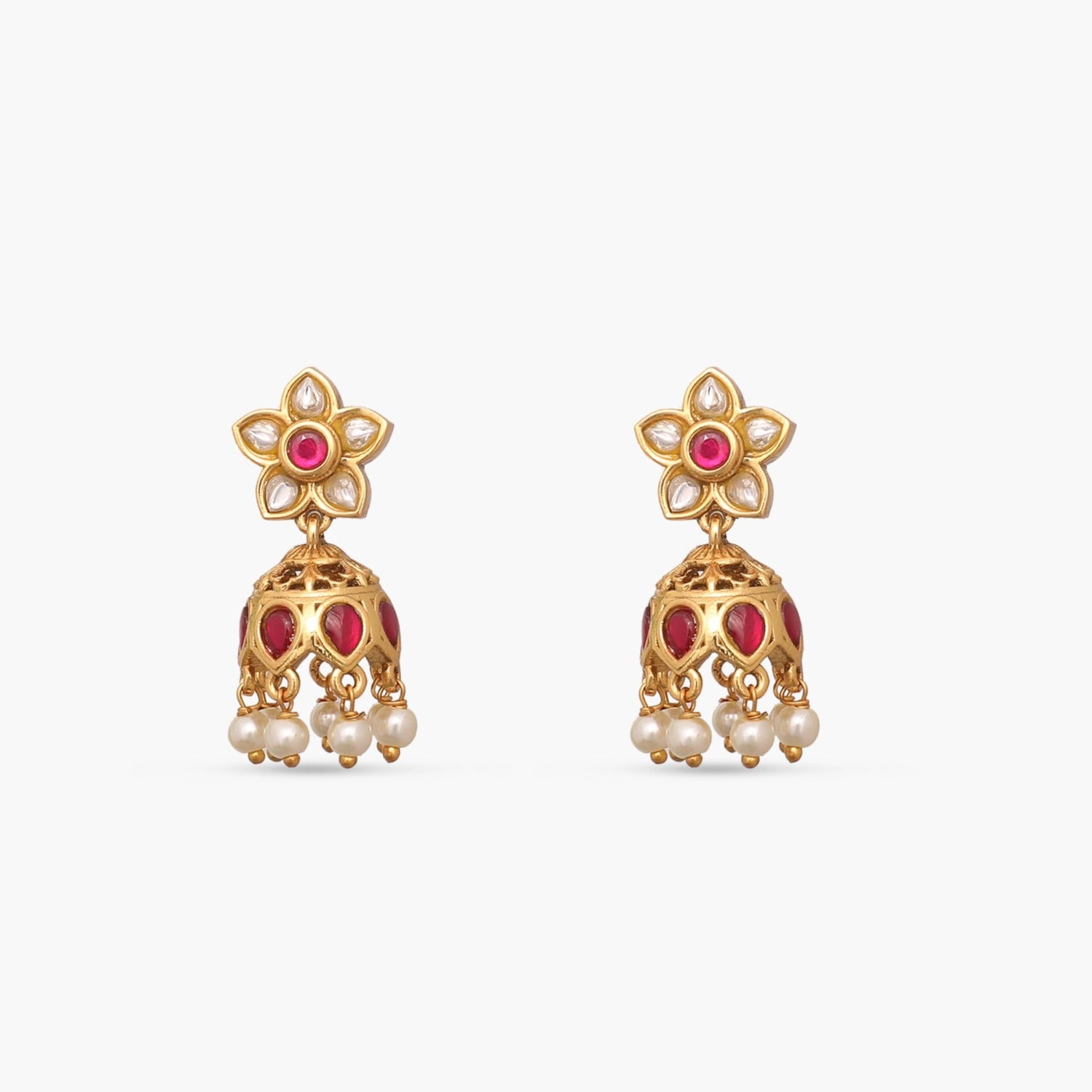 Udhay Kempu Antique Jhumki Earrings