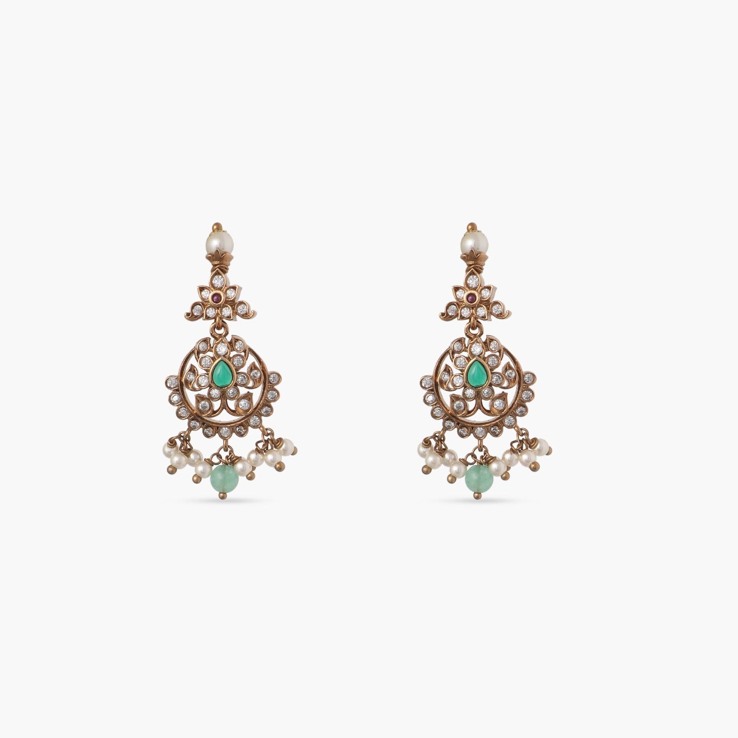 Jagrati Nakshatra CZ Drop Earrings