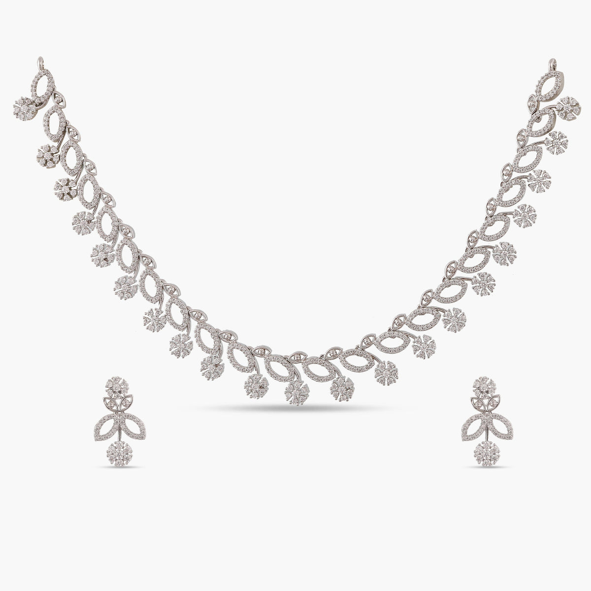 Snowflake Nakshatra CZ Necklace Set