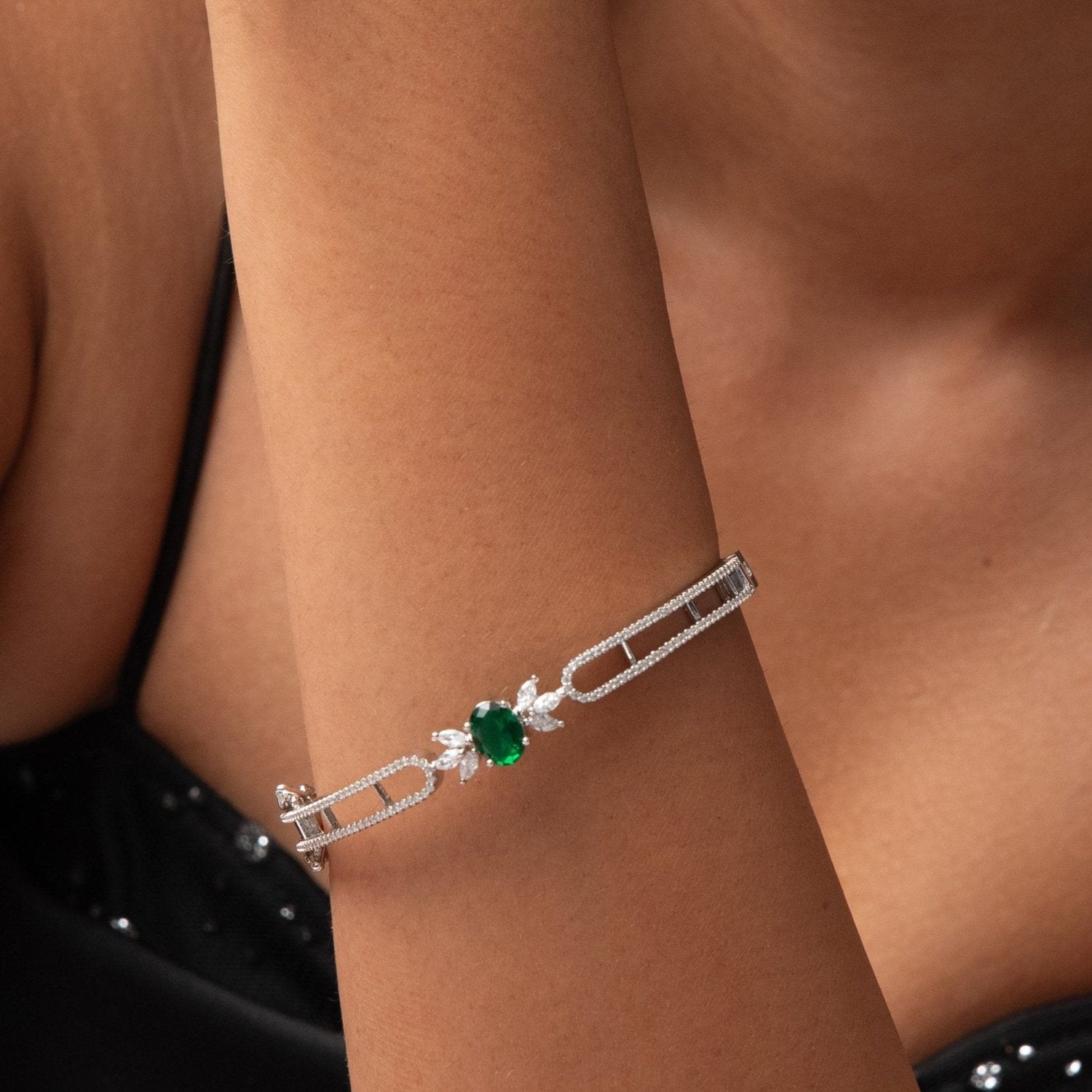 Astra Nakshatra CZ Green Bracelet