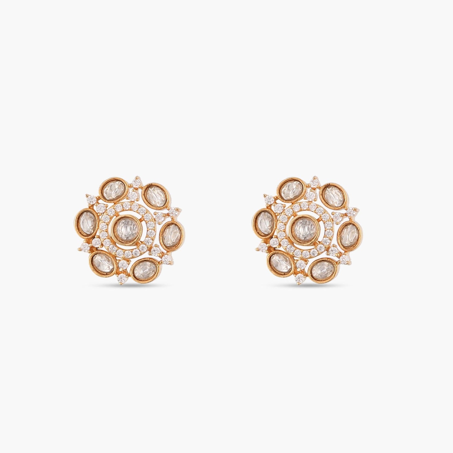 Regal Kundan Stud Earrings