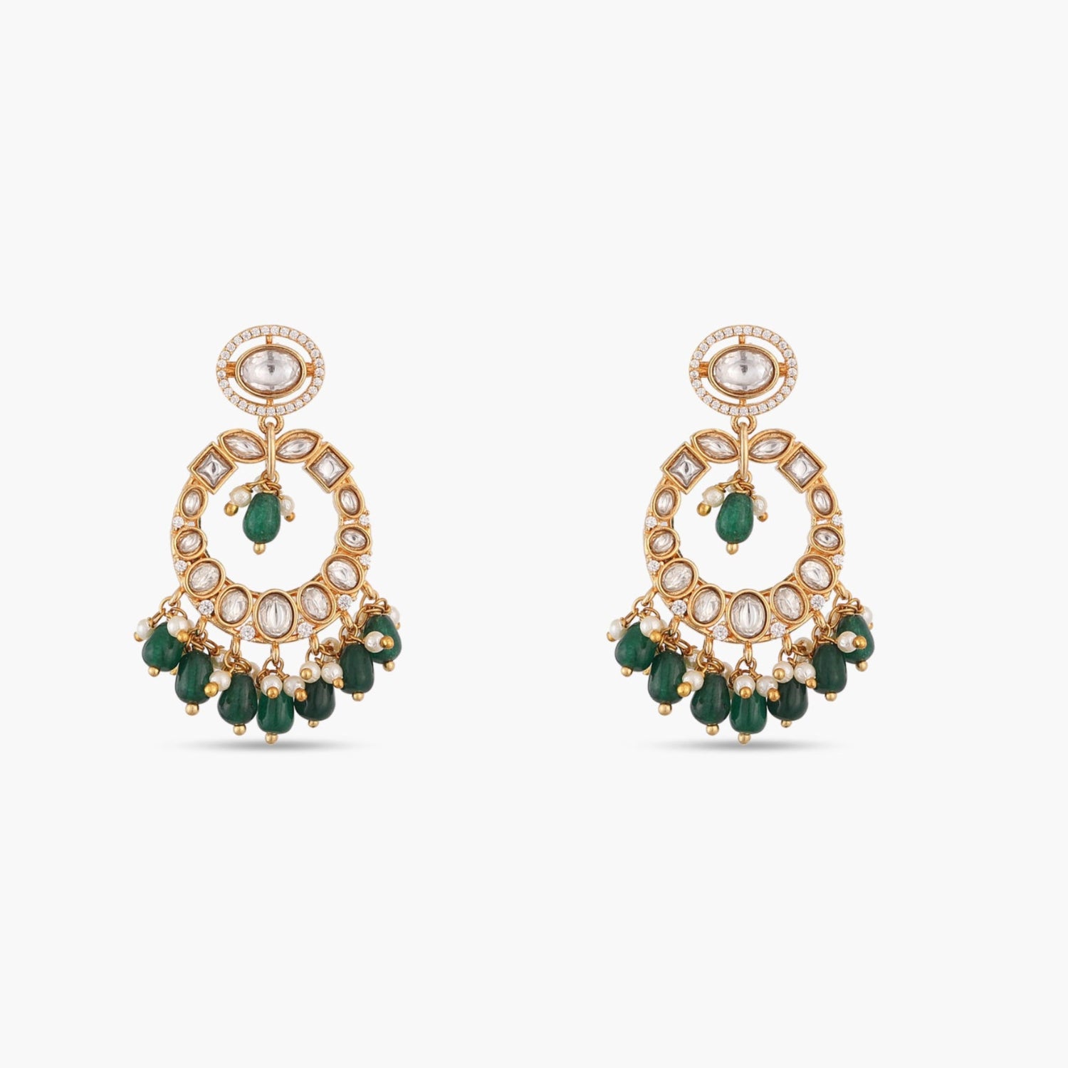 Avira Kundan Chandbali Earrings