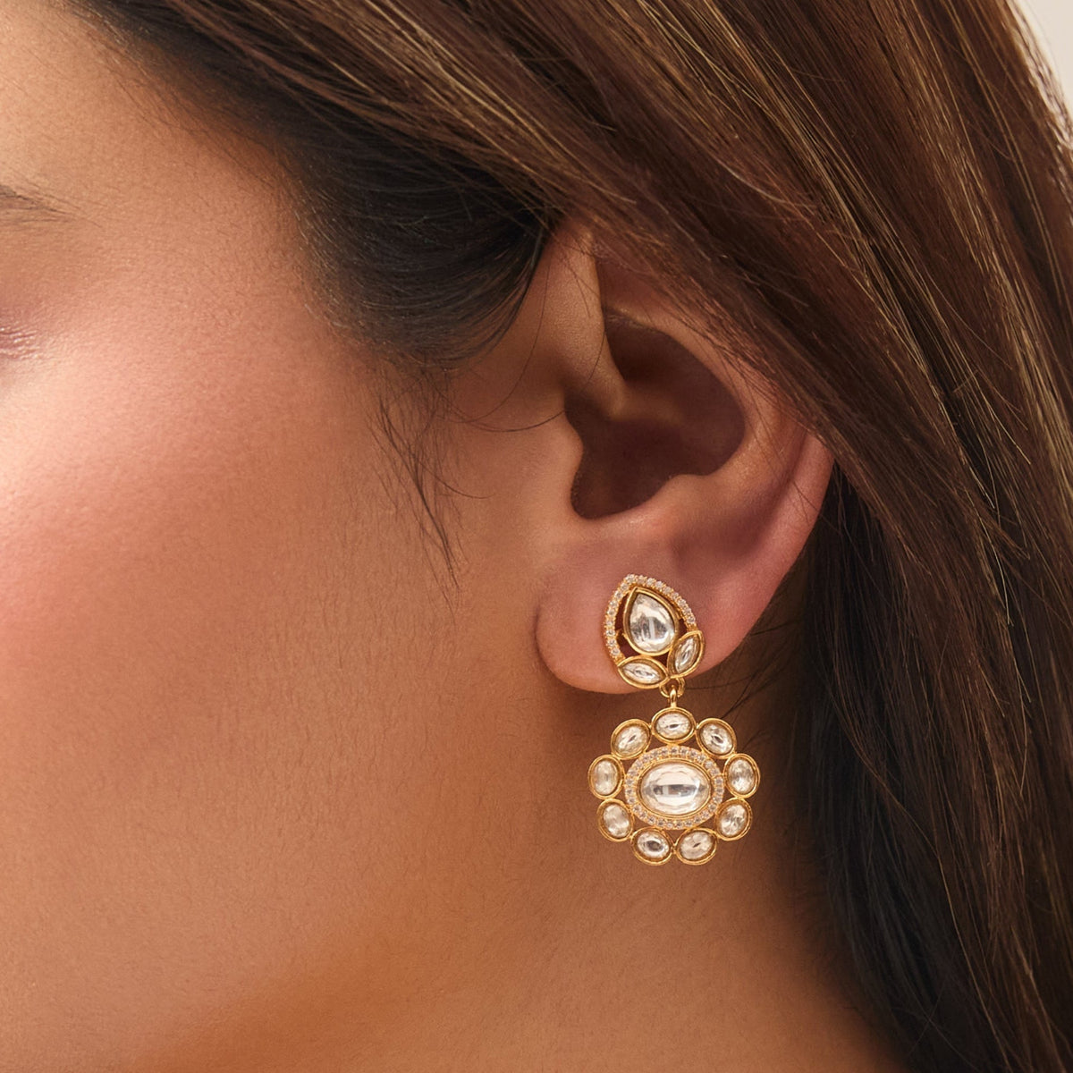 Grace Kundan Drop Earrings