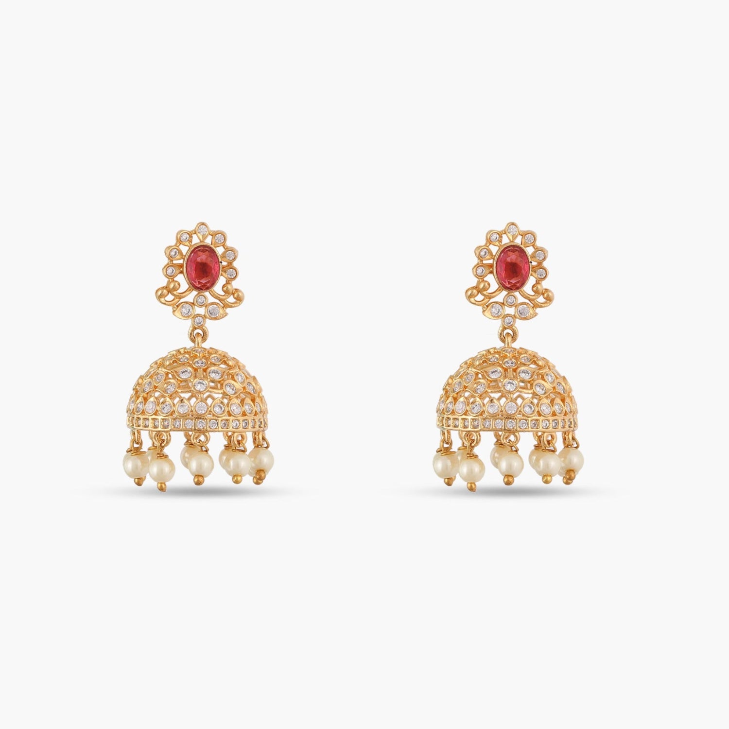 Kashvi Nakshatra CZ Jhumka Earrings