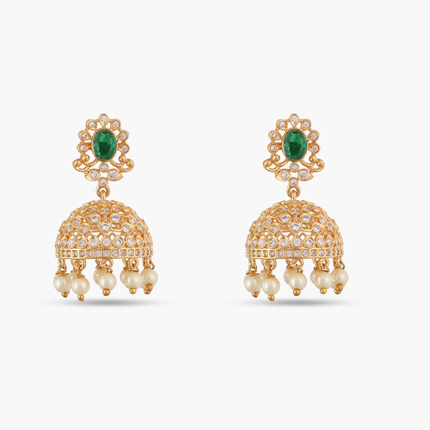 Ishani Nakshatra CZ Jhumka Earrings