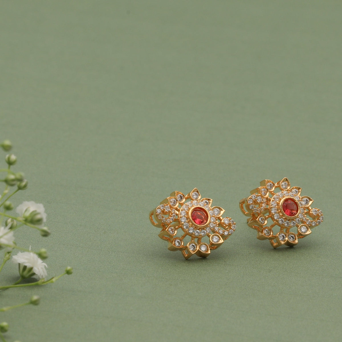  Prisha Nakshatra CZ Stud Earrings