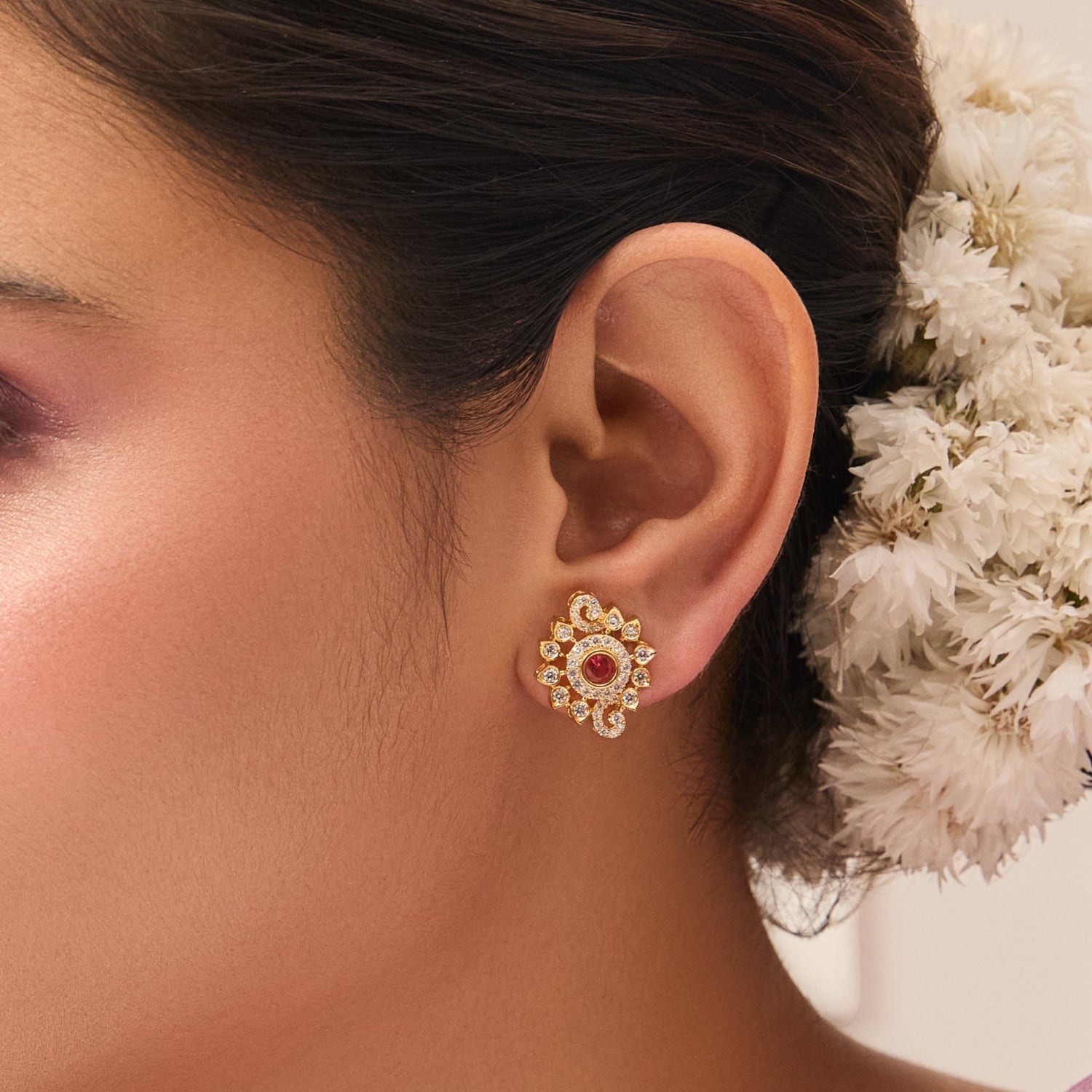  Prisha Nakshatra CZ Stud Earrings