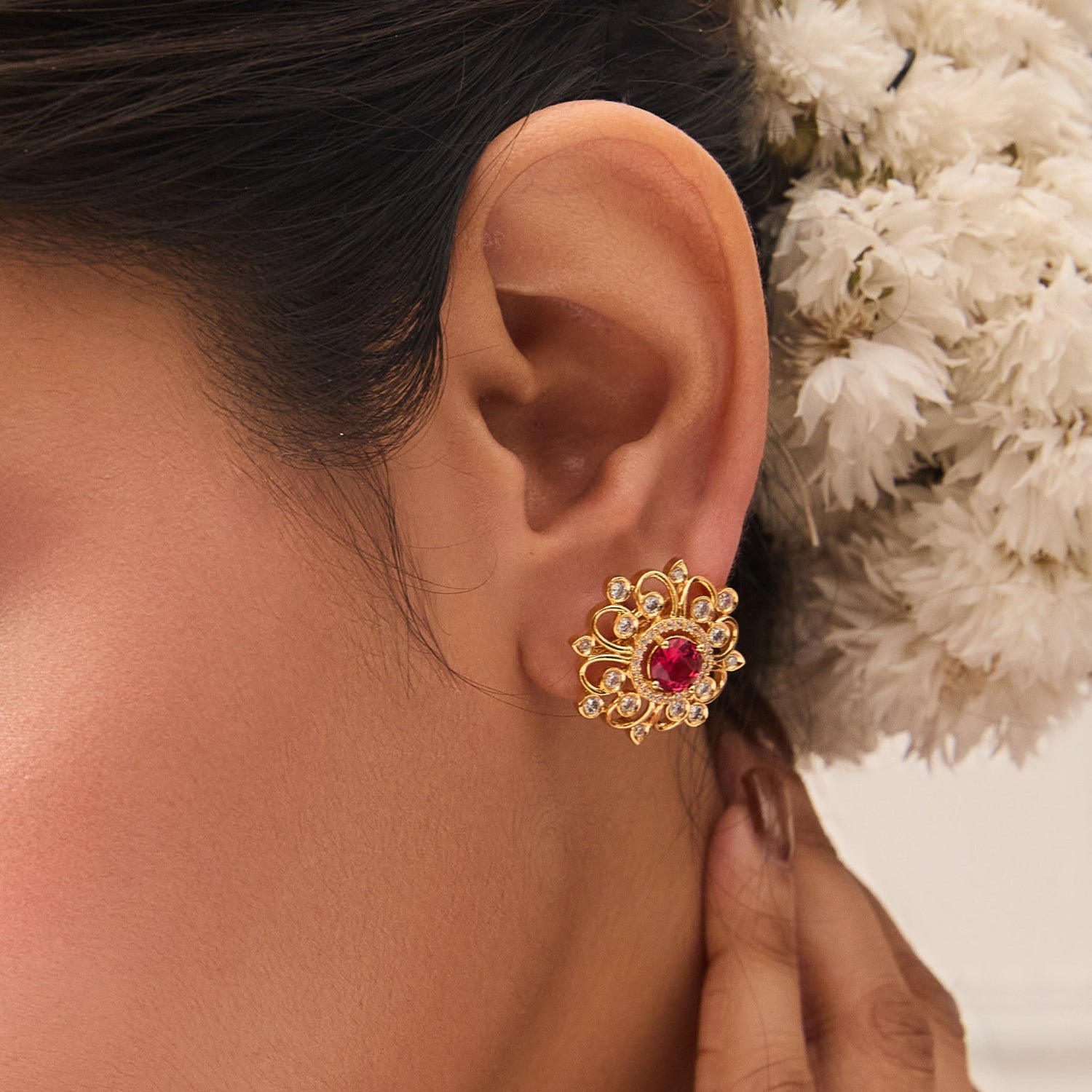 Kavisha Nakshatra CZ Stud Earrings 