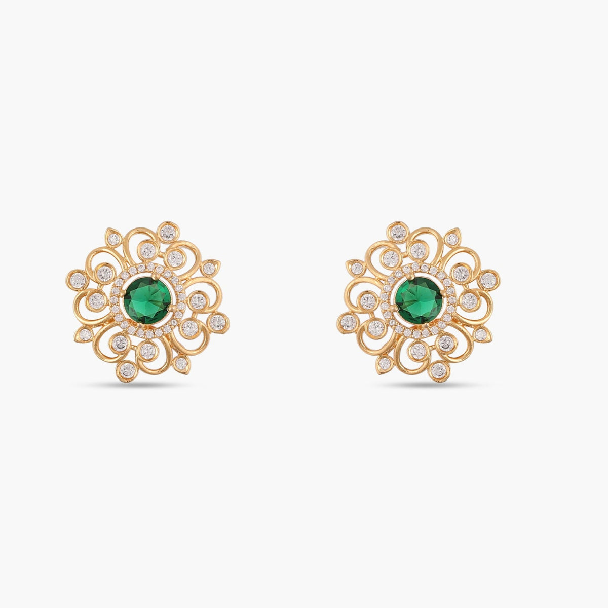 Flora Nakshatra CZ Stud Earrings