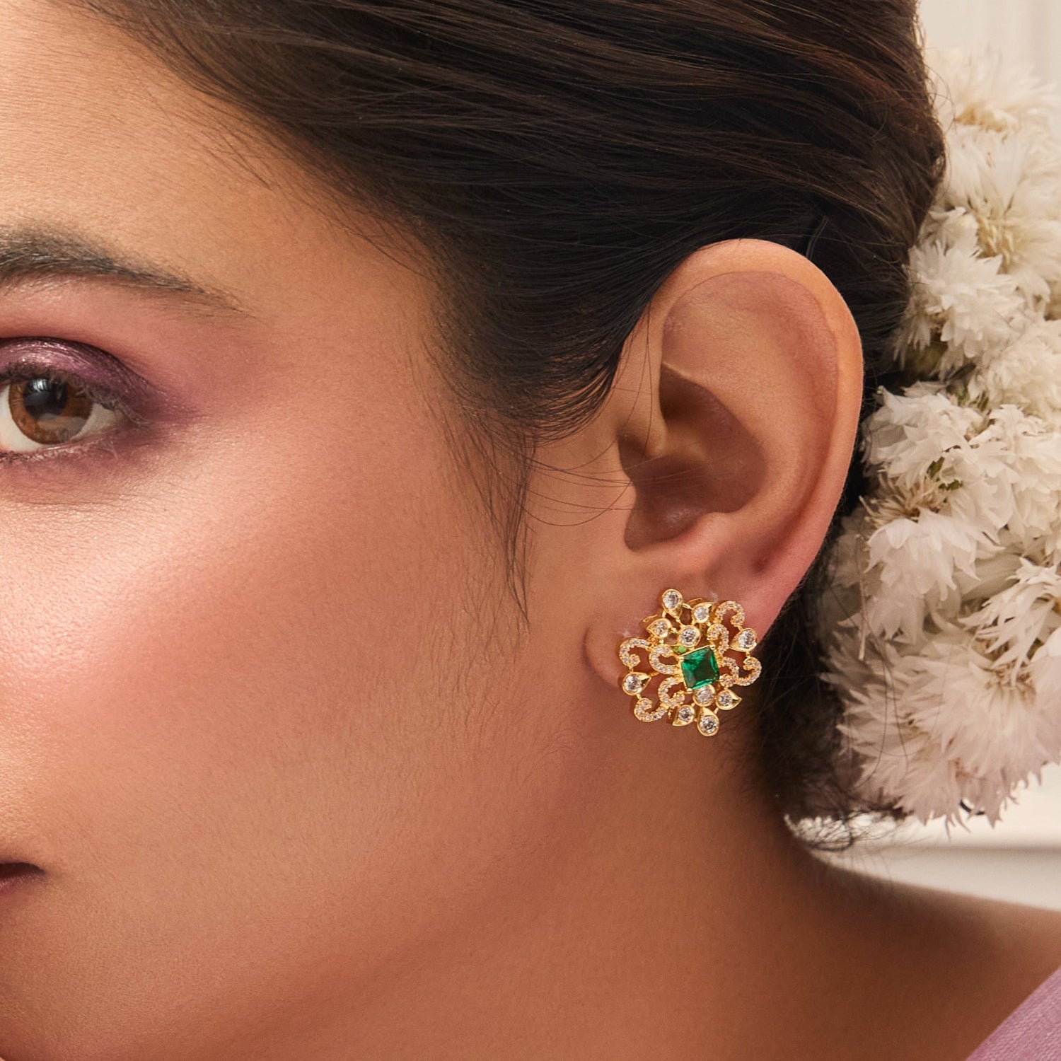 Vedika Nakshatra CZ Stud Earrings