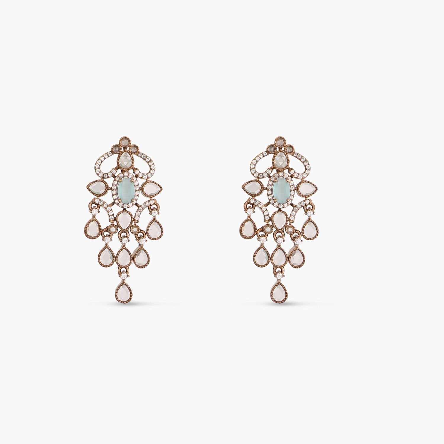 Ardeyi CZ Mint Stud Earrings