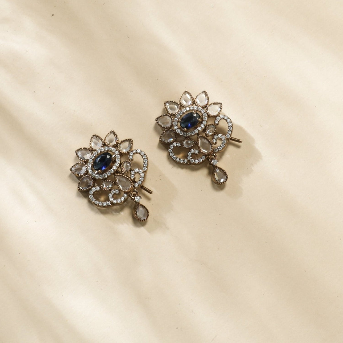 Elysia CZ Blue Stud Earrings