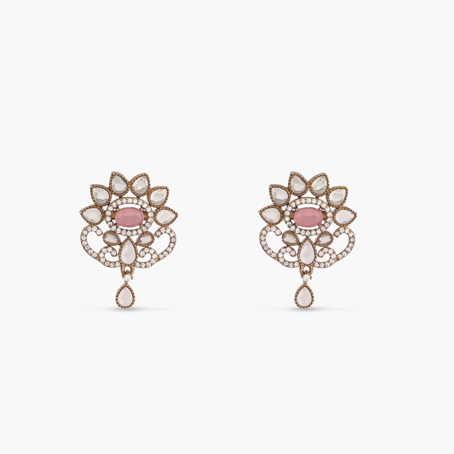 Elysia CZ Pink Stud Earrings