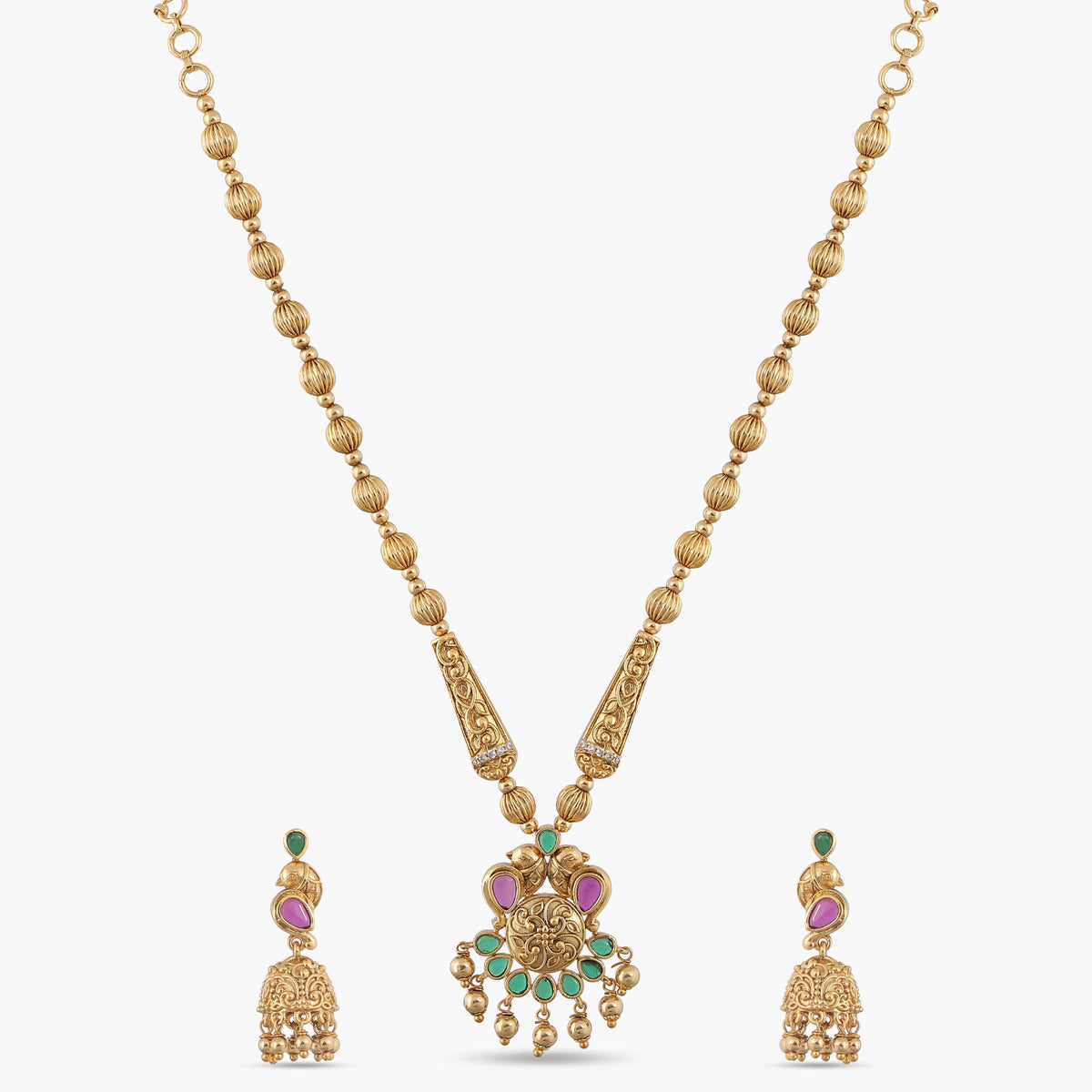 Divine Antique Kempu Necklace Set