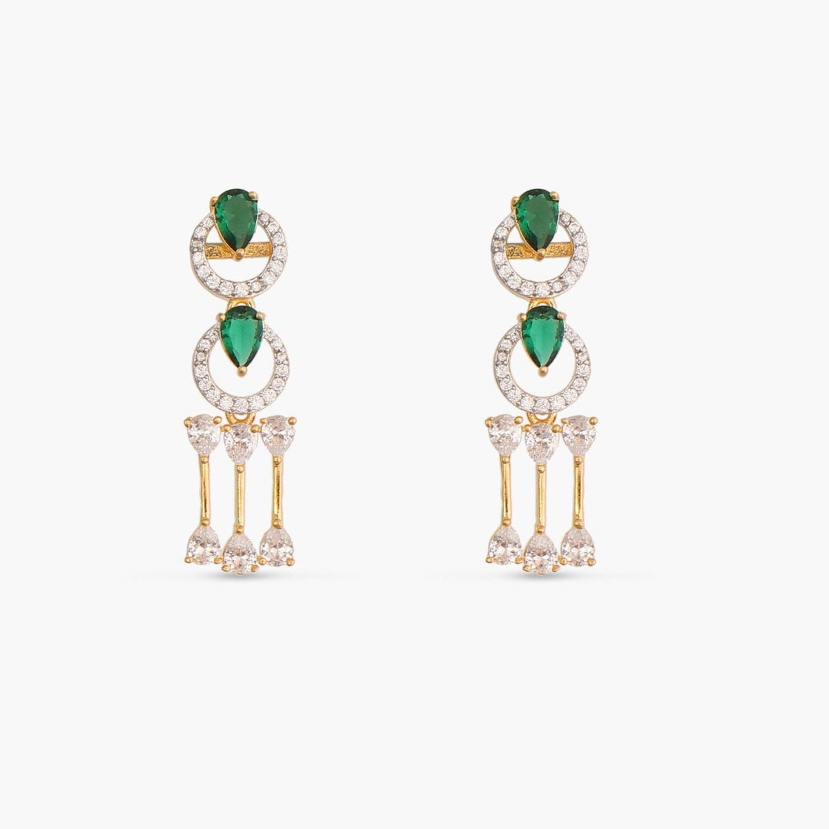 Amara Green CZ Necklace Set