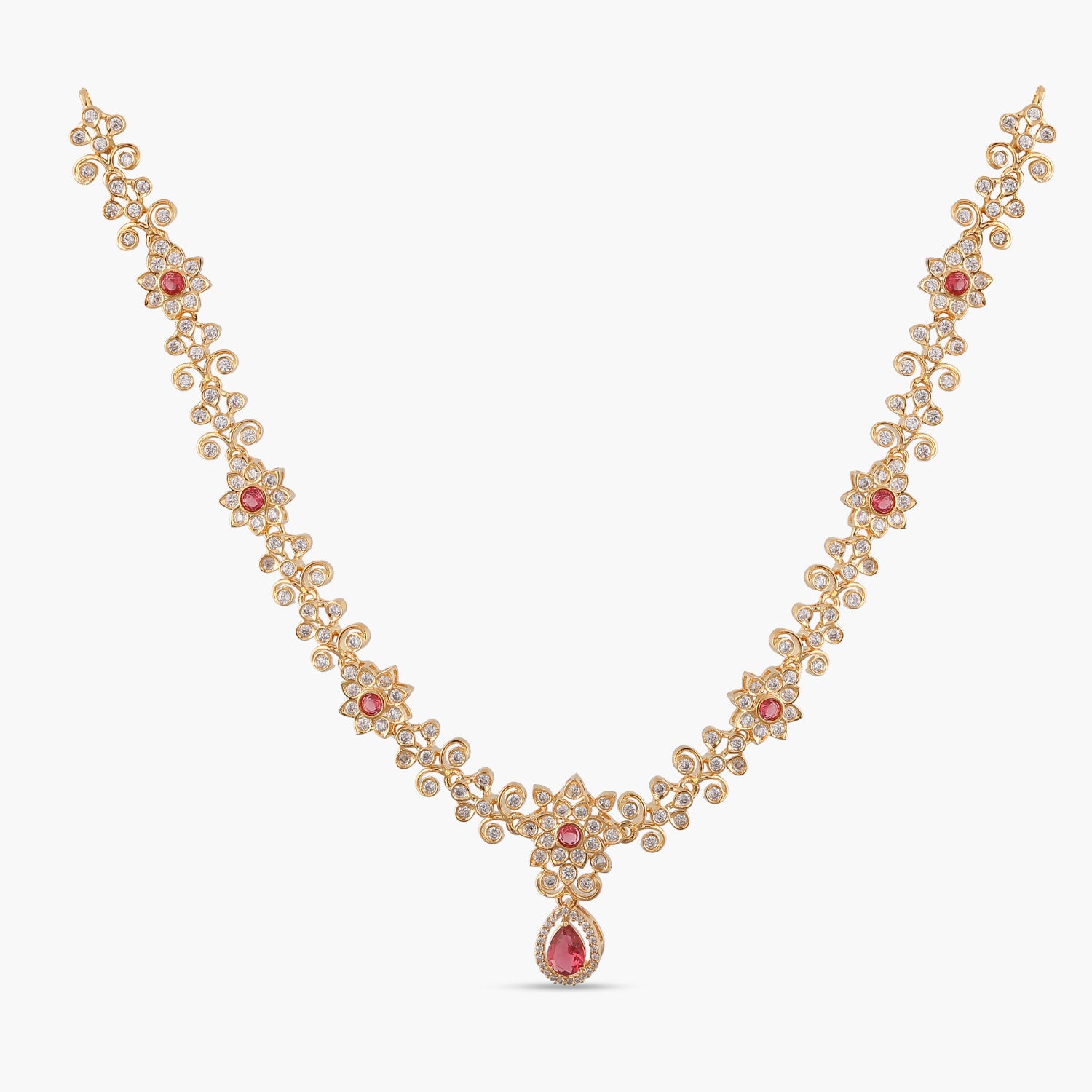 Scarlet Nakshatra CZ Necklace 