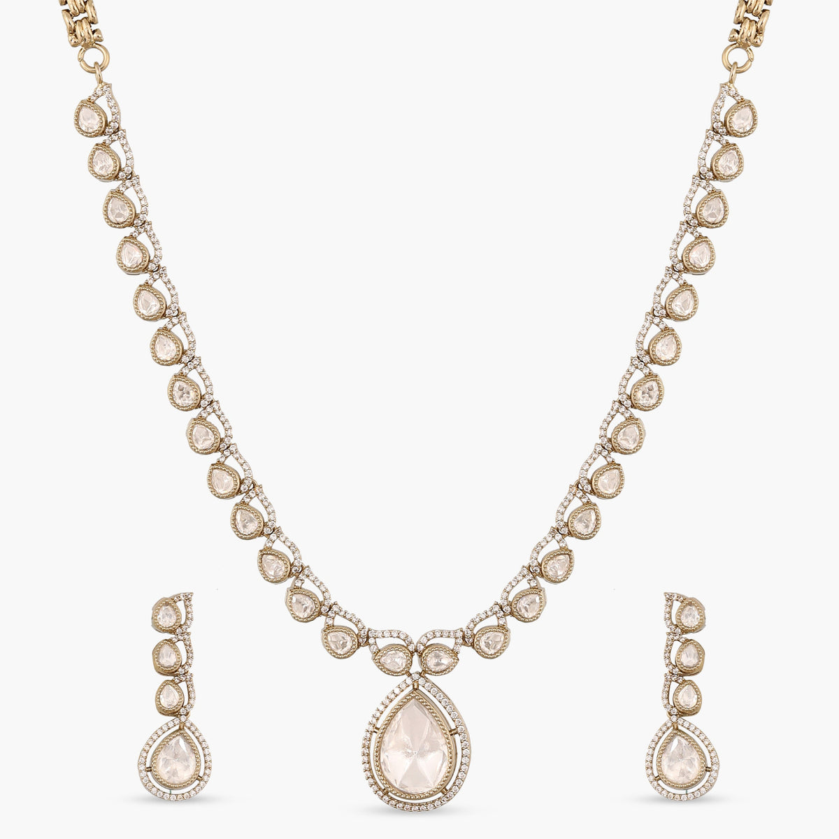 Classic Shine Polki Necklace Set