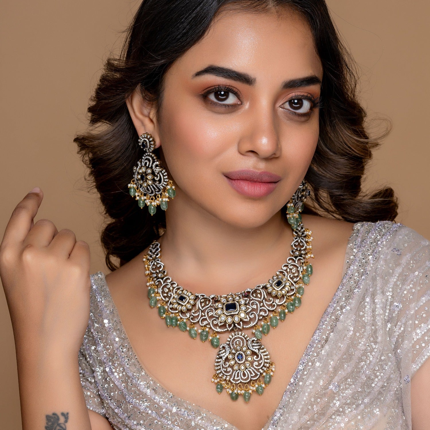 Clara Nakshatra CZ Necklace Set