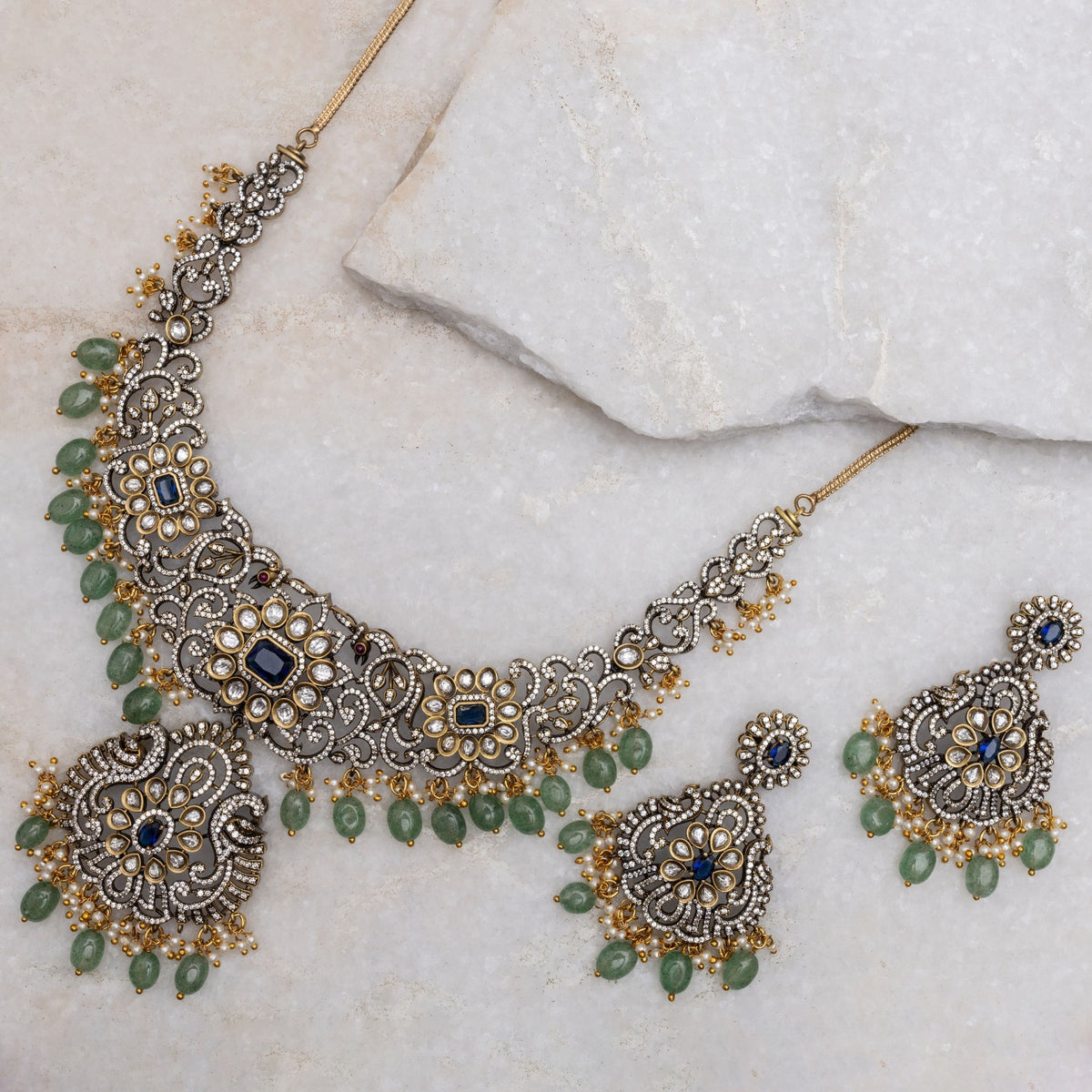 Clara Nakshatra CZ Necklace Set