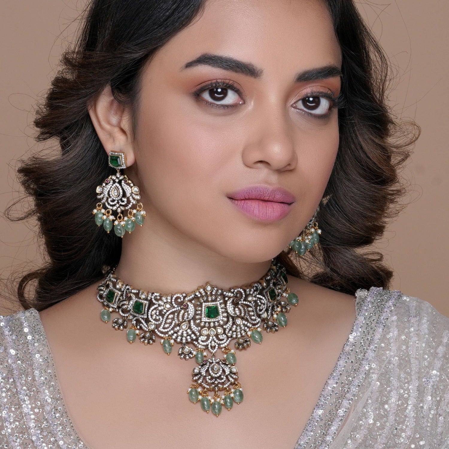 Audrey Nakshatra CZ Choker Set