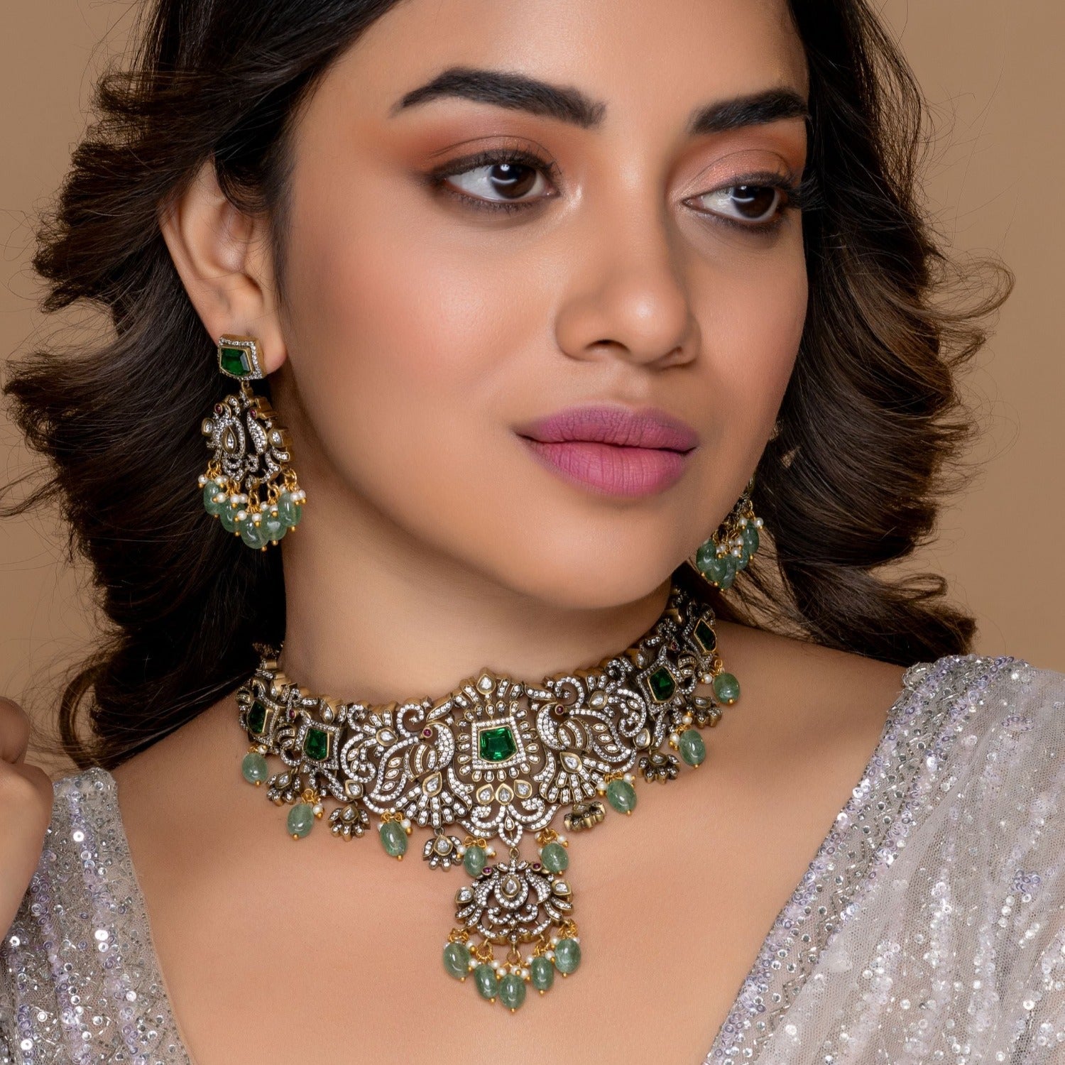 Audrey Nakshatra CZ Choker Set