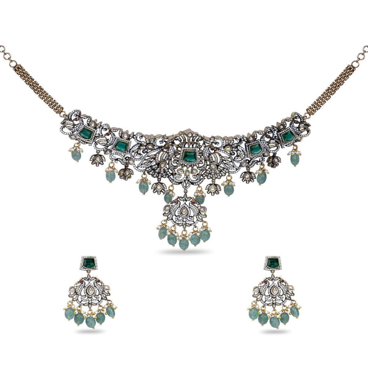 Audrey Nakshatra CZ Choker Set