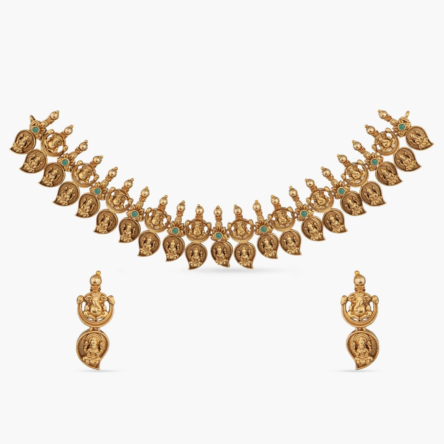 Shop Tarinika's Alala Gold Plated Tribal Necklace Set Online - Tarinika  India