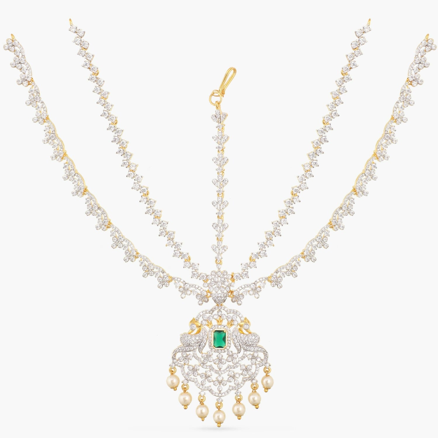 Buy Peacock Pearl Nakshatra CZ Damini