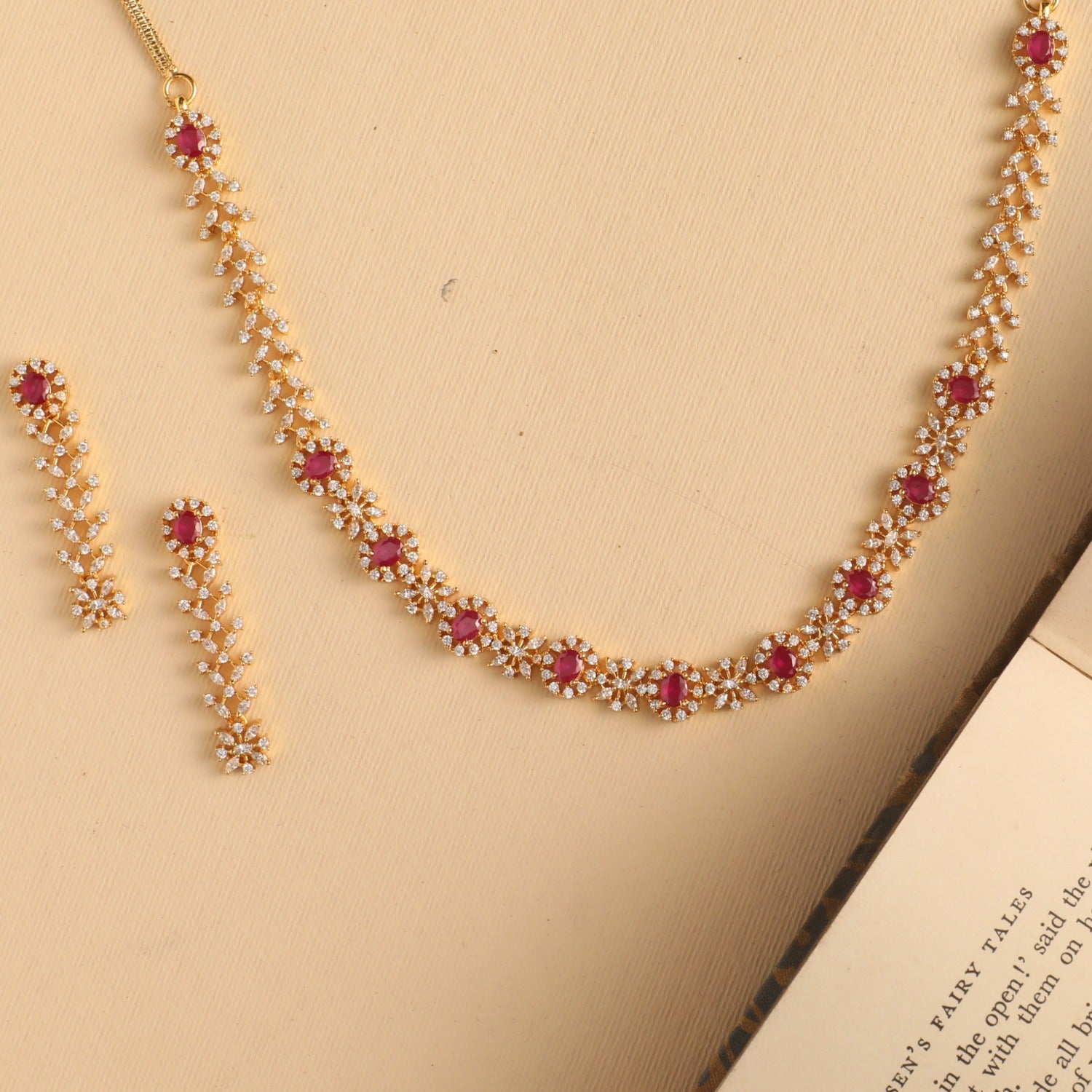 Buy Latest Ruby Necklace Collections
