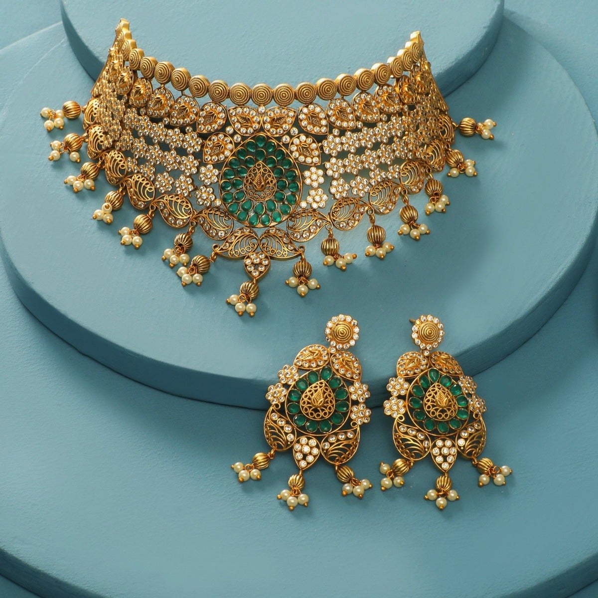Pink Kundan Choker Necklace Set for Women and Girls – Steorra Jewels
