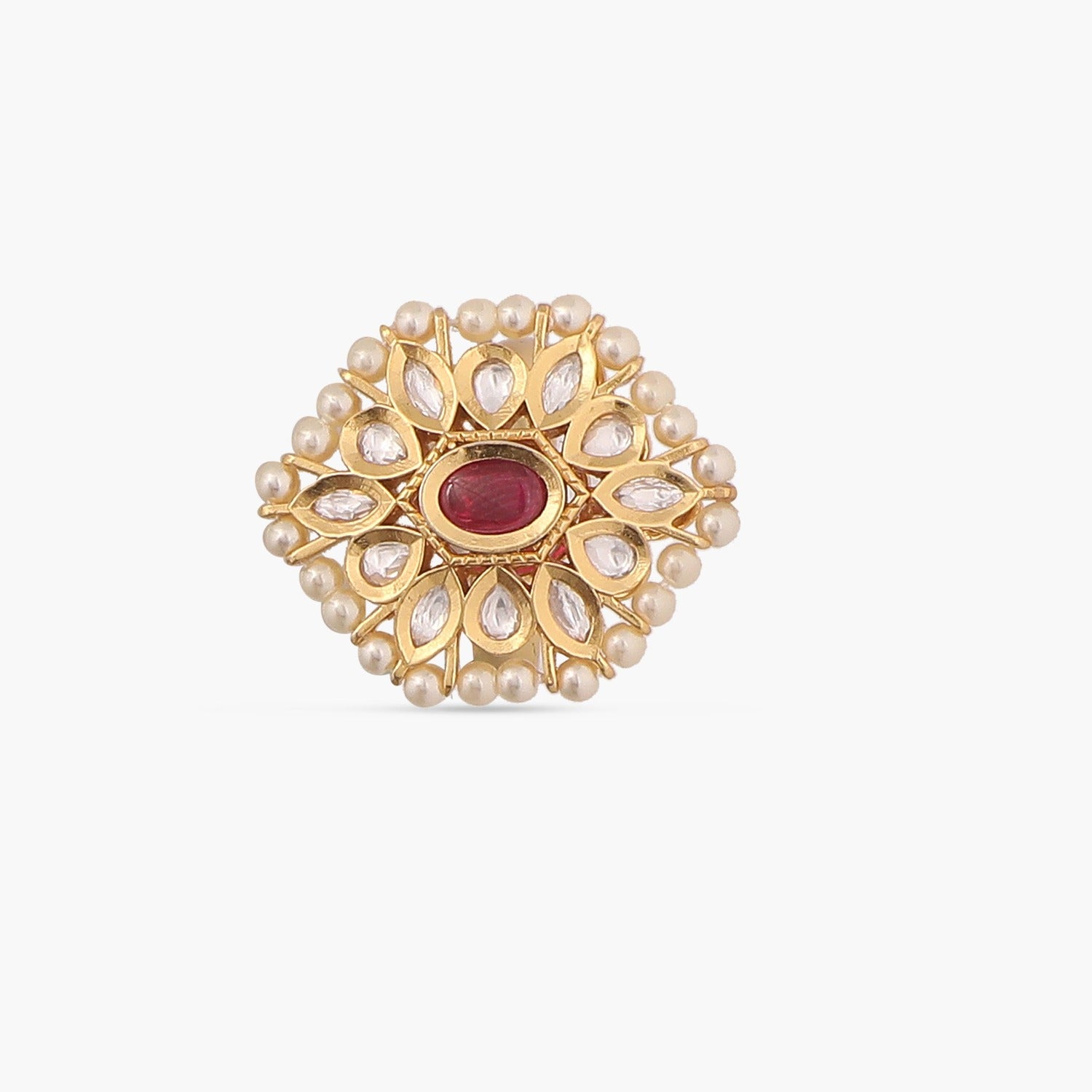 Curly Fries: GLAMOROUS ACCESSORIES: Huge Green & Gold Kundan Ring