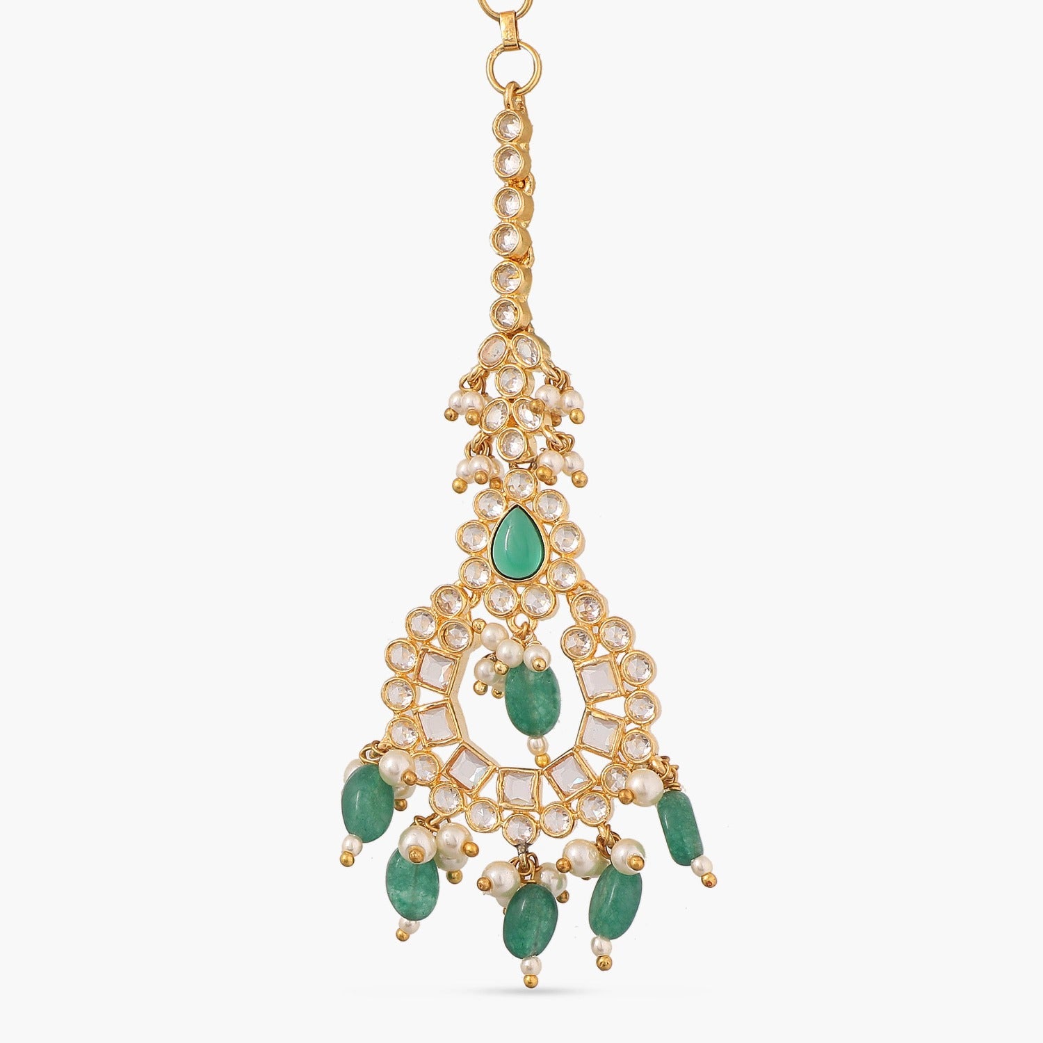 Kehira Kundan Earrings and Maang Tika Pair – CASA ROZEN