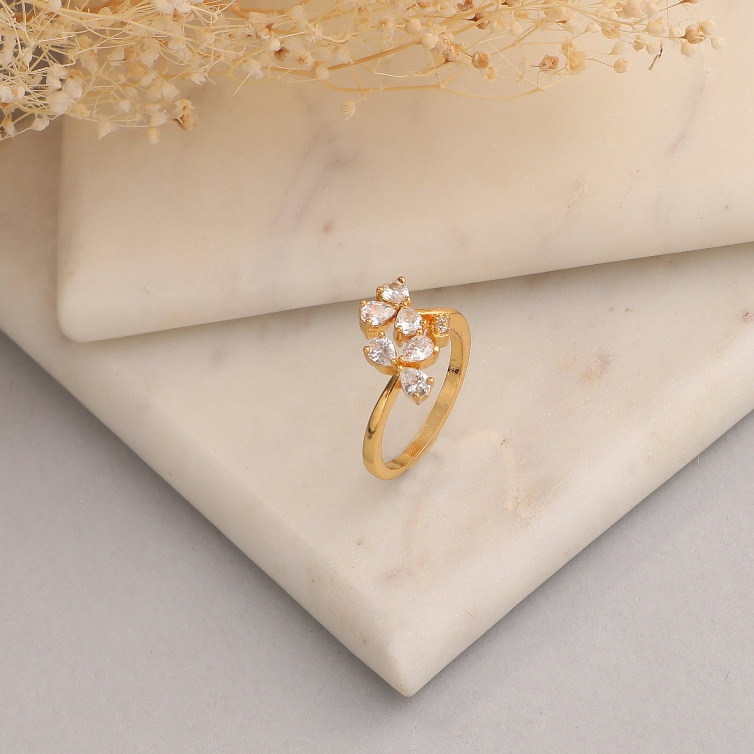 Spaced Diamond Wavy Ring 14k Solid Gold Delicate Vine Ring Women Thin  Stackable Wedding Ring Minimalist Twig Distance Ring Gold - Etsy