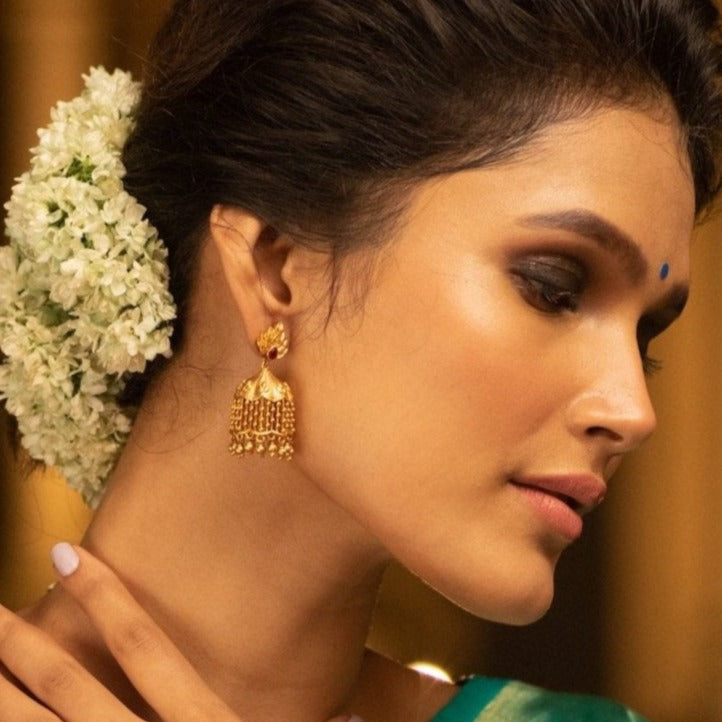 Shop Tarinika's Abirami Nakshatra CZ Jhumka Earrings