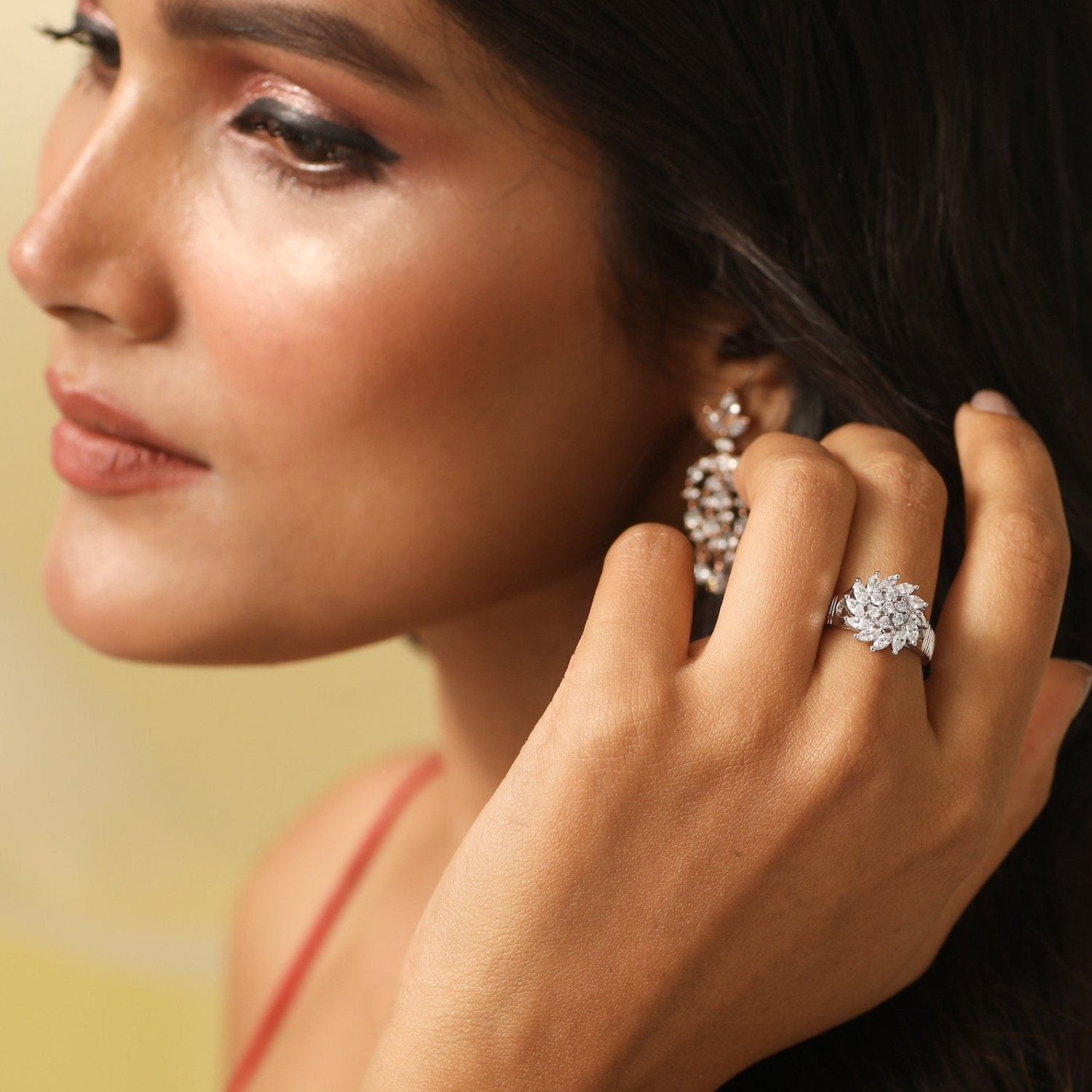 Siraj Floral CZ Ring