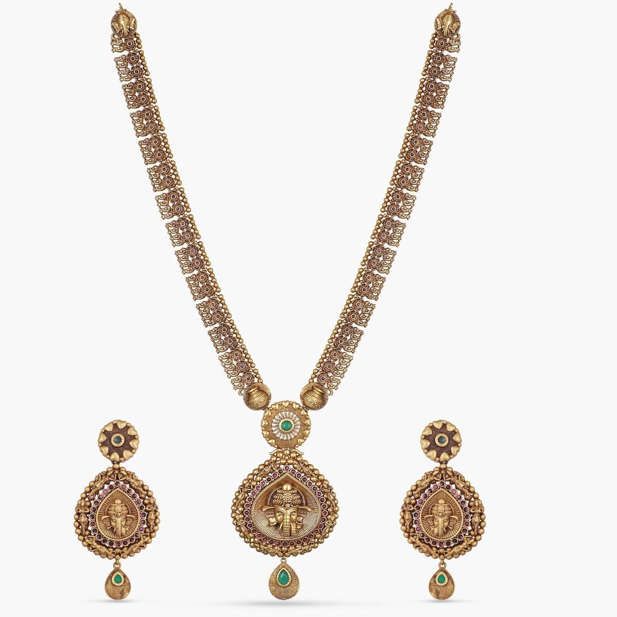 Buy Abiya Antique Long Necklace Set