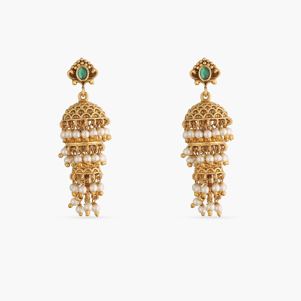 Nivara Four Layer Jhumka Earrings 