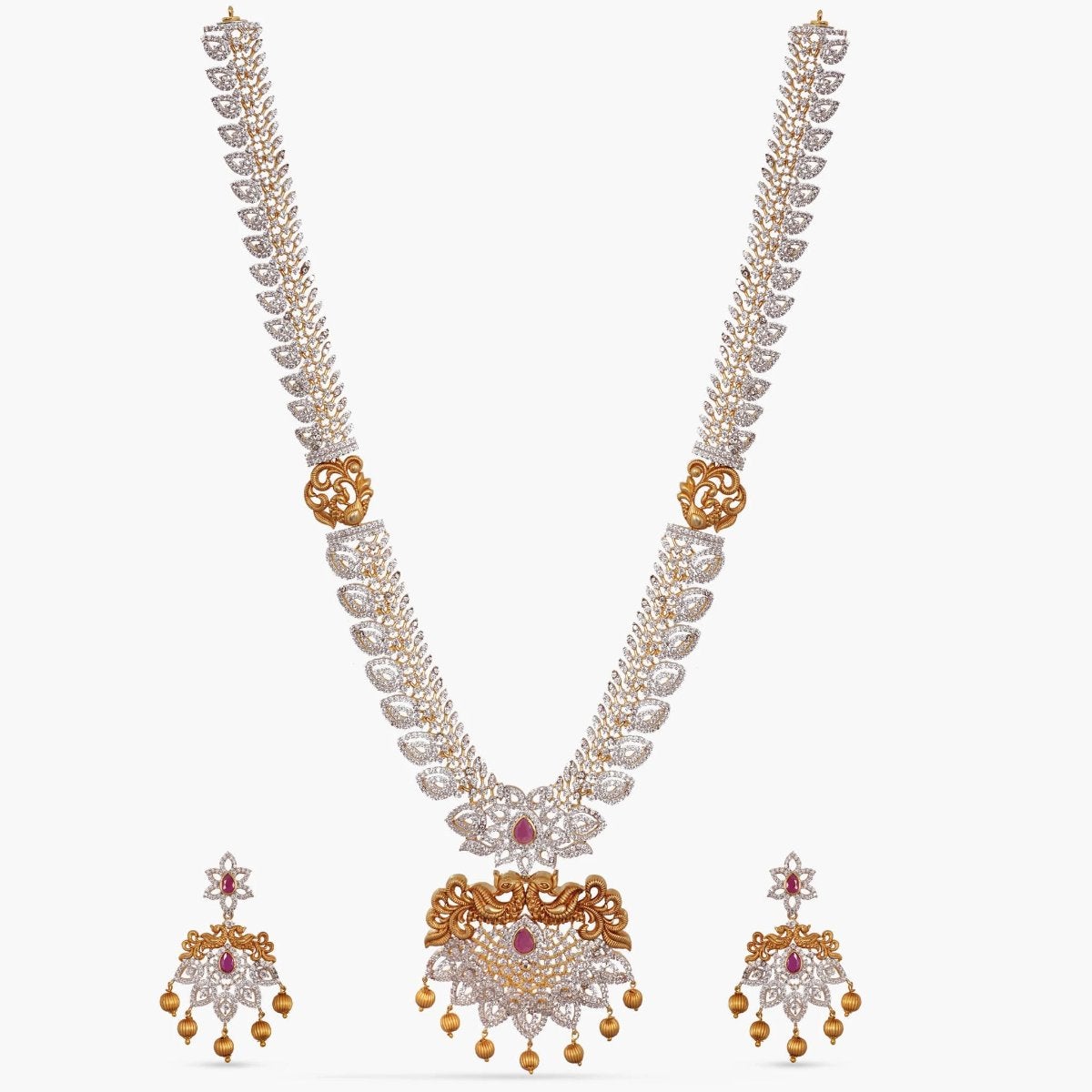 Iven Nakshatra CZ Long Necklace Set